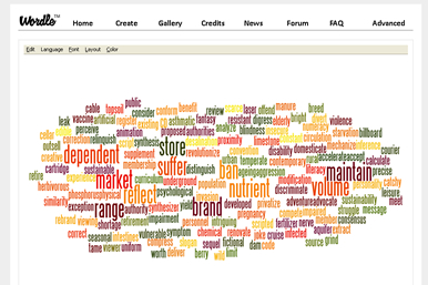 Wordle Copyright © 2009 Jonathan Feinberg, and all rights are reserved.