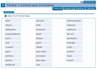Progressive Skills Vocabulary Practice